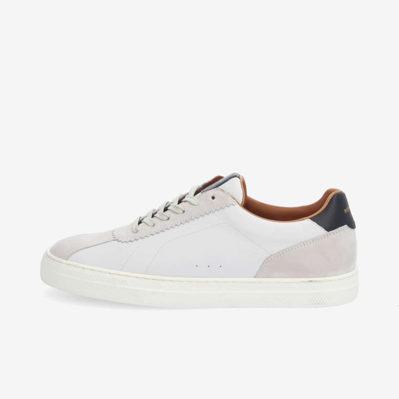SPARK CLAY T TOE M - NAPPA/SDE/NAPPA - BLANC/BLANC CASSE/NOIR